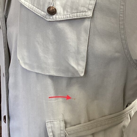 VTG 80s Gamma Los Angeles Trench Coat Utility Jacket Sz L 90J - Picture 7 of 9